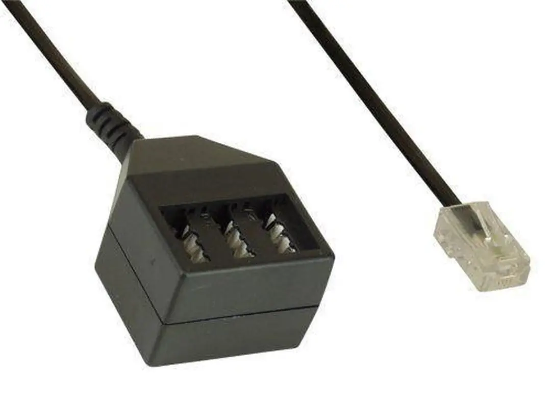 InLine TAE Adapterkabel RJ45 male naar TAE NFN 20cm - Zwart