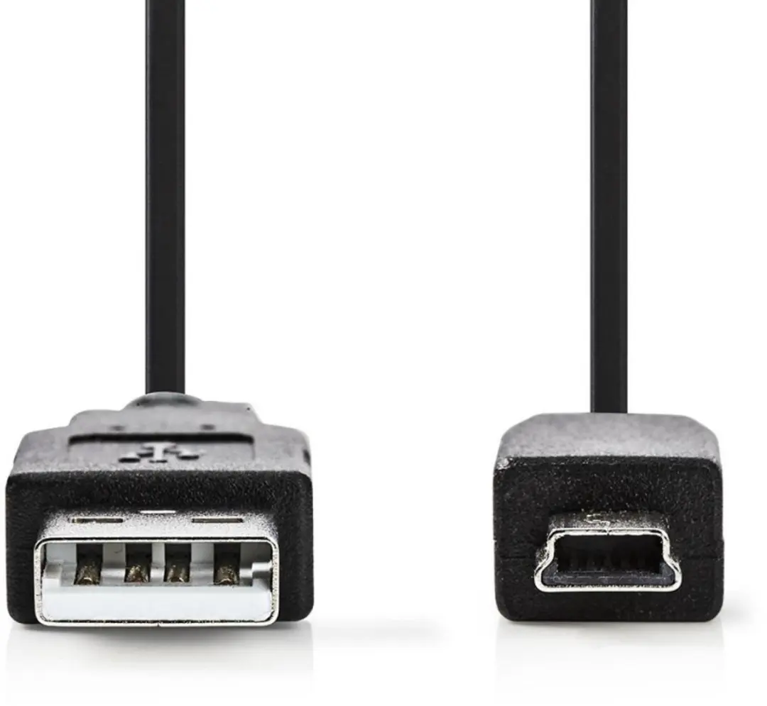 Nedis USB 2.0 Kabel A naar Mini-B 5-pins 1m - Zwart