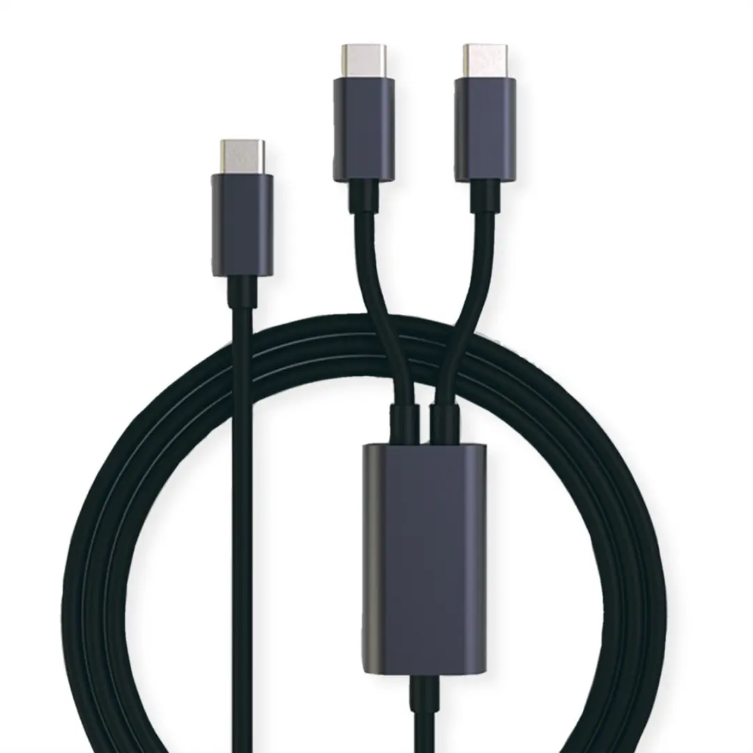 Roline USB-C Split Opladerkabel 2x C M/M 100W