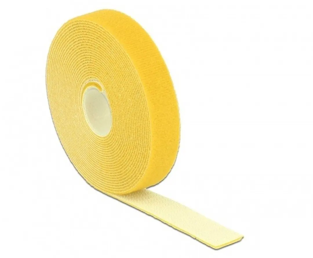 Delock Klittenbandrol Geel 20mm