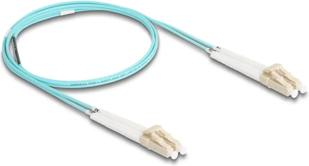 Delock LC Duplex OM3 Glasvezelkabel 1m - Aqua