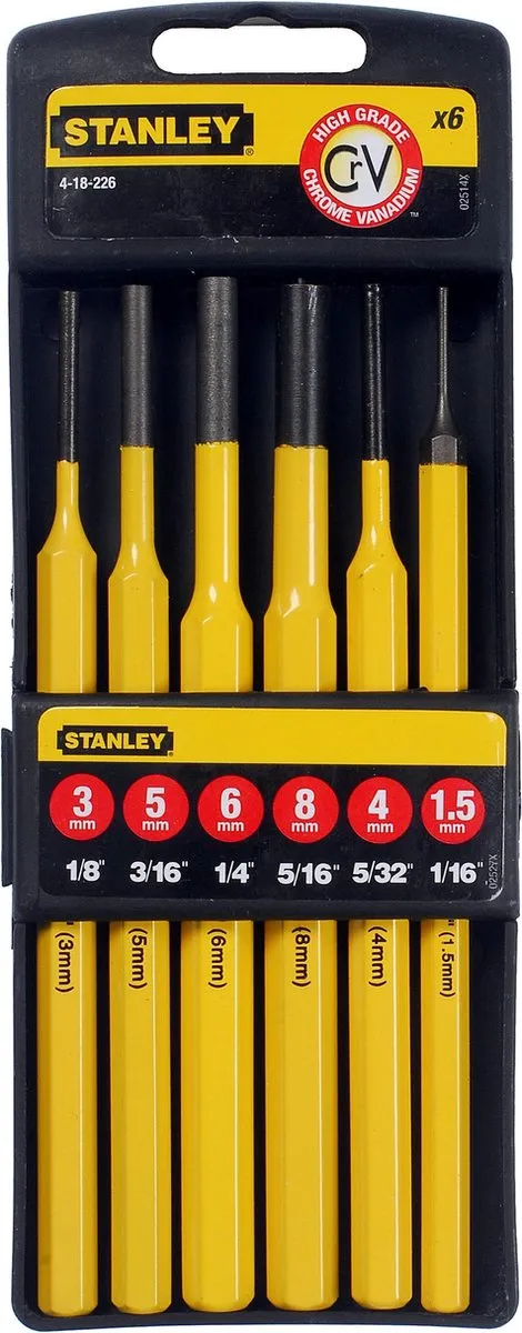 Stanley Centerpunt en Drevel Set 6Dlg 4-18-226