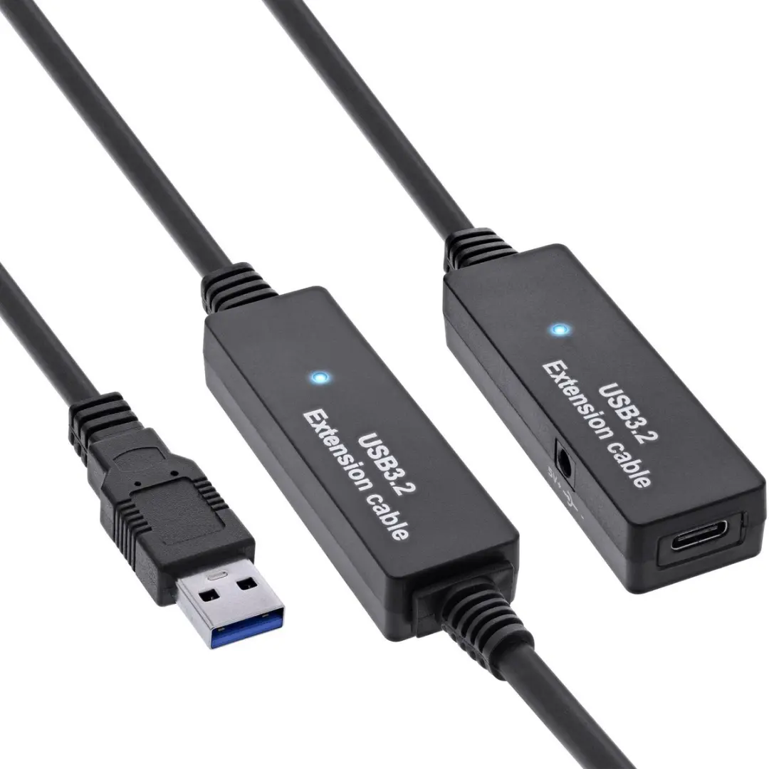 InLine USB-A naar USB-C Actieve Verlengkabel 10m