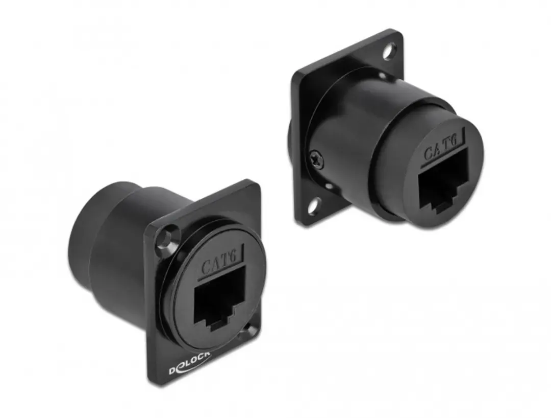 Delock D-Type Module RJ45 Cat.6 Zwart