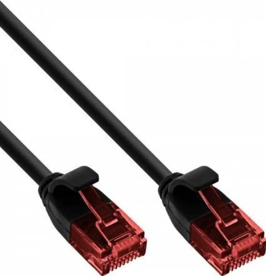InLine Slim Patchkabel Cat.6 U/UTP 2,5m - Zwart