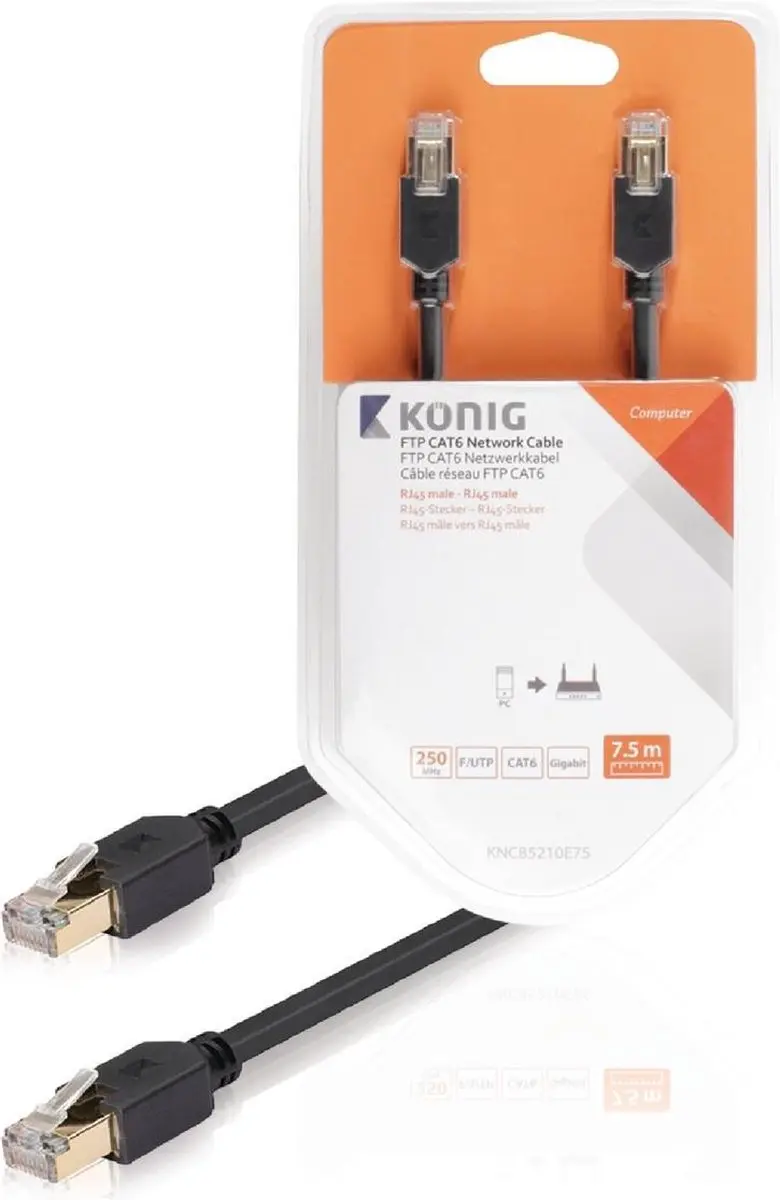 Konig KNC85210E75 Netwerkkabel RJ45 7.5m