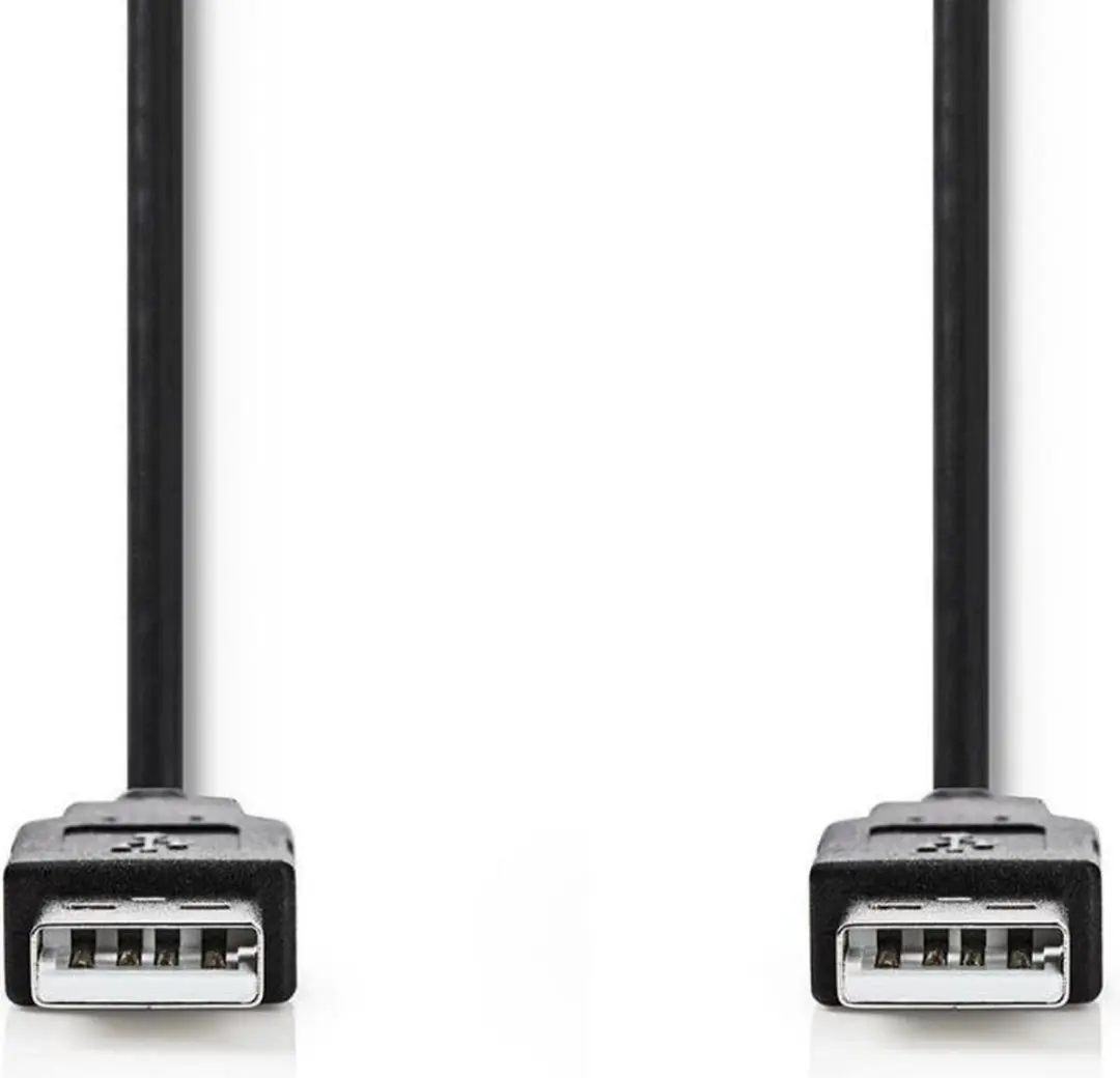Nedis USB 2.0 A-A Kabel 7.5W 1m - Zwart