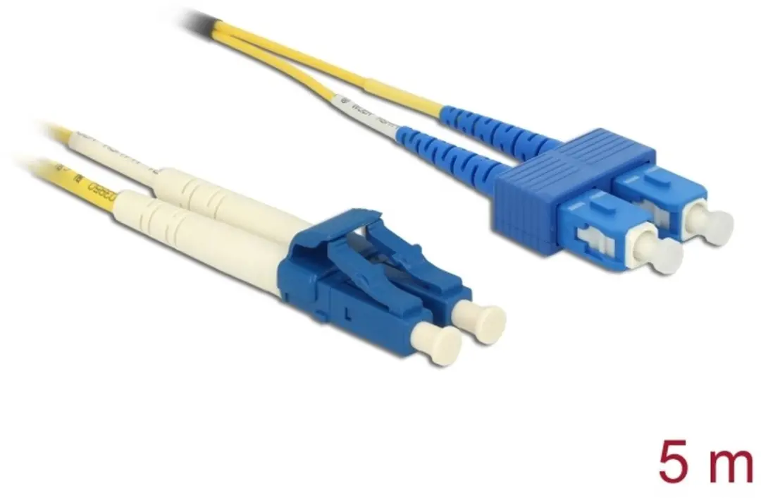 Delock LC Duplex naar SC Duplex OS2 Glasvezelkabel 5m