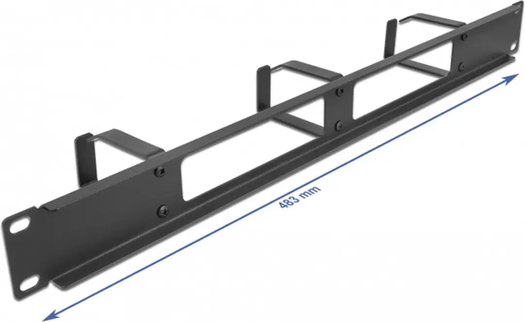 Delock 19" Kabelmanagement Routingpaneel 1U - Zwart