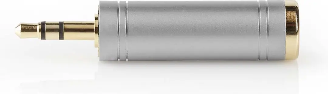 Nedis CAGC22935ME Stereo-Audioadapter 3,5mm naar 6,35mm - Verguld - Zilver
