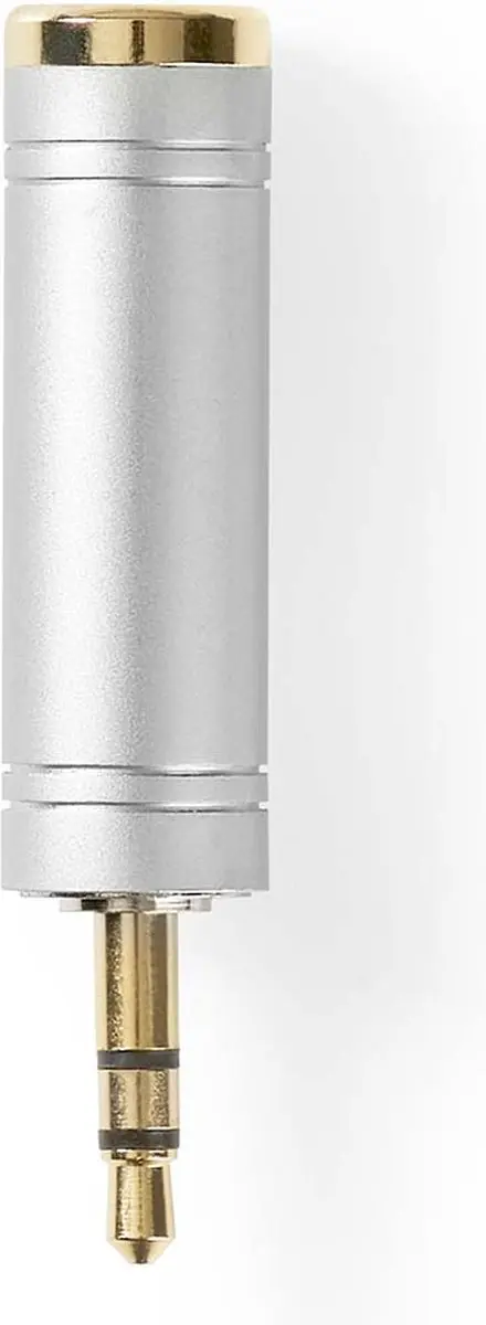 Nedis CAGC22935ME Stereo-Audioadapter 3,5mm naar 6,35mm - Verguld - Zilver