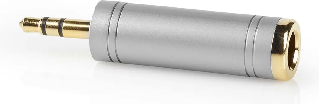 Nedis CAGC22935ME Stereo-Audioadapter 3,5mm naar 6,35mm - Verguld - Zilver
