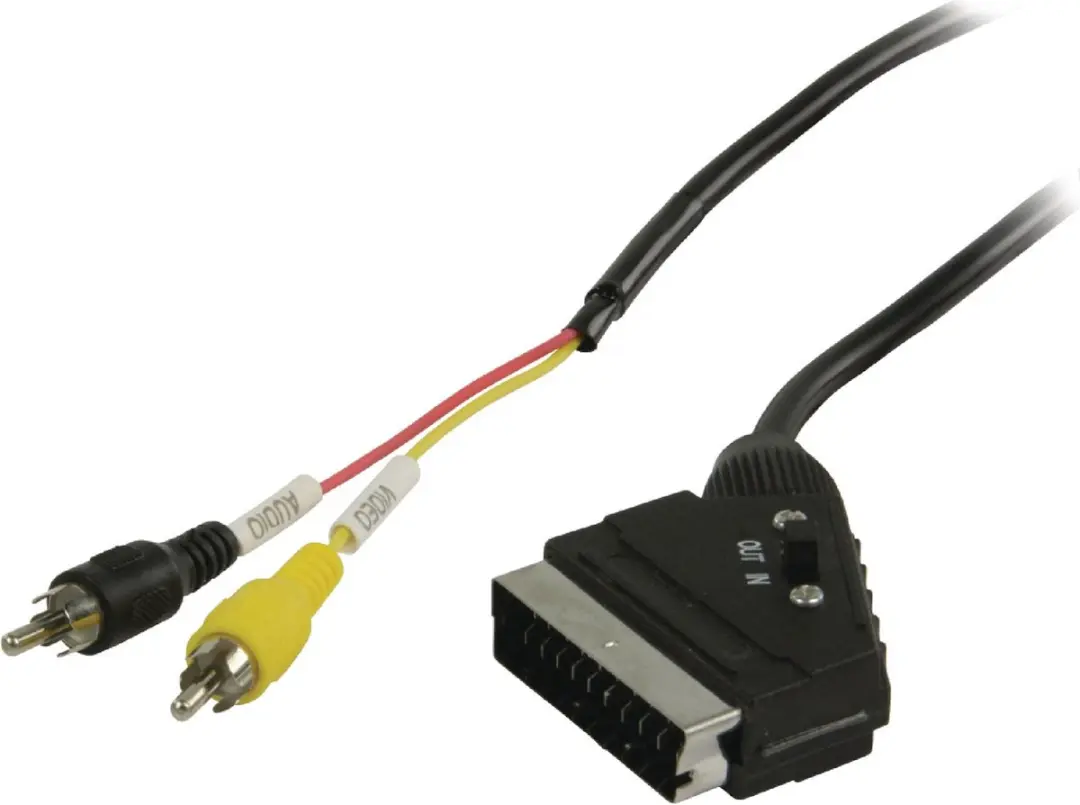Nedis SCART Kabel CVGP31120BK20 - 2x RCA Male - 2m - Zwart