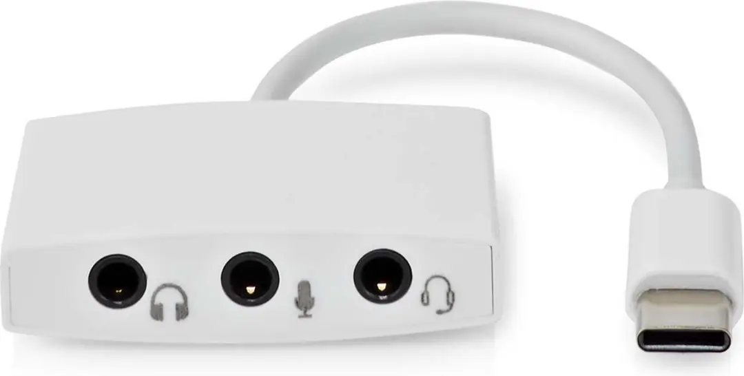 Nedis CCGB65900WT01 USB-C Adapter 3,5mm - 10cm - Wit
