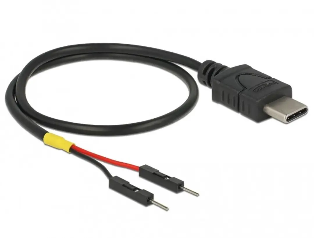 Delock USB-C naar 2x Pinheader Kabel - 30cm - Zwart