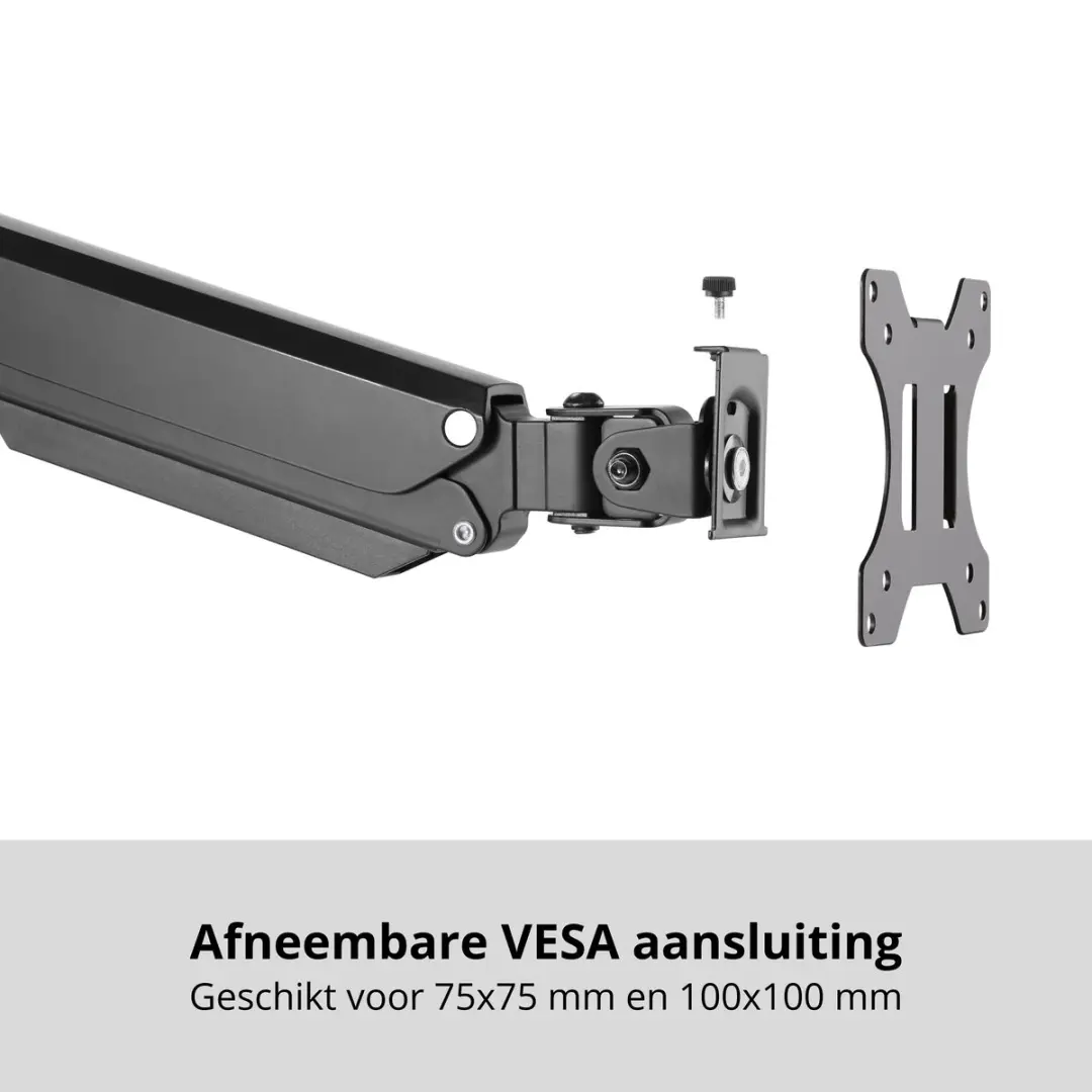 Deltaco ARM-0350 Monitorarm - 17-27" - 8kg - Zwart - afbeelding 6 van 6