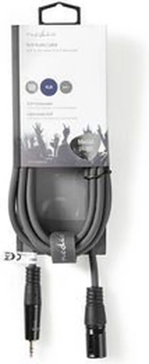 Nedis Gebalanceerde Audiokabel XLR 3-Pins Male 3,5mm Male 3m - Donkergrijs