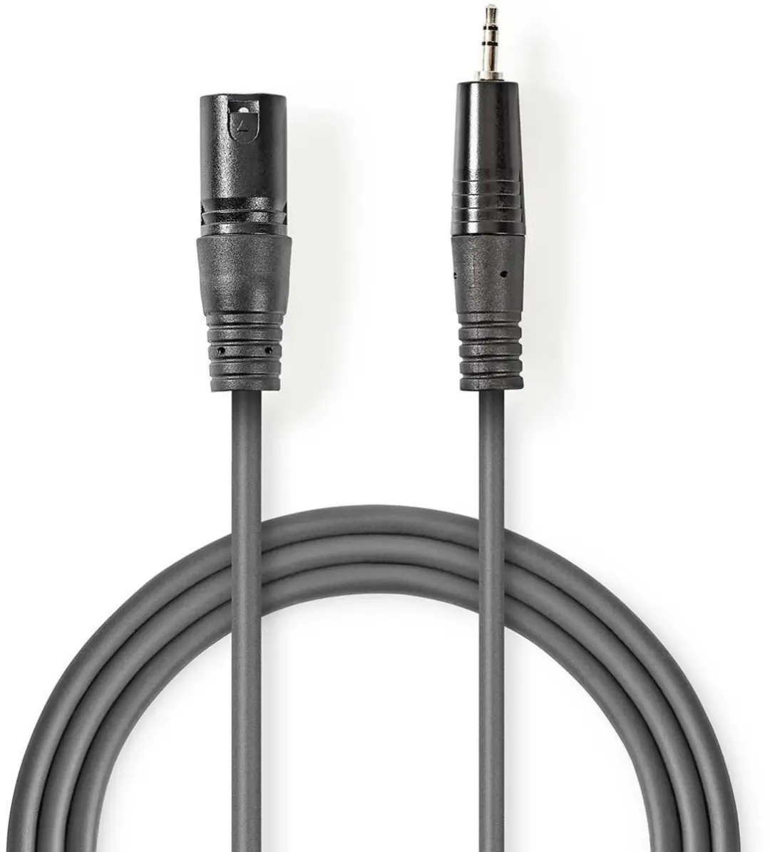 Nedis Gebalanceerde Audiokabel XLR 3-Pins Male 3,5mm Male 3m - Donkergrijs - afbeelding 6 van 6
