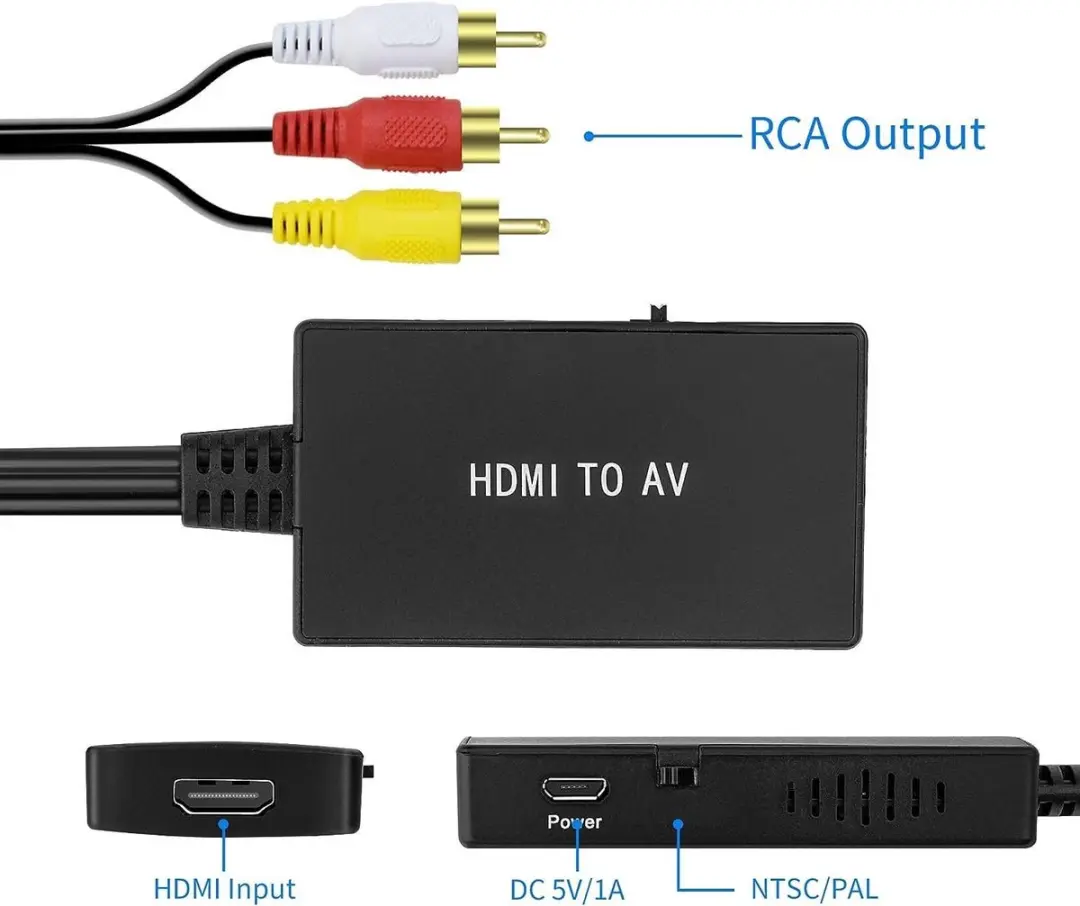 NÖRDIC SGM-137 HDMI naar AV Videoomzetter - 720p/1080p - Zwart