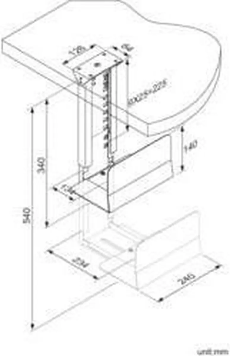 Neomounts CPU-D200SILVER PC Bureausteun - Zilver