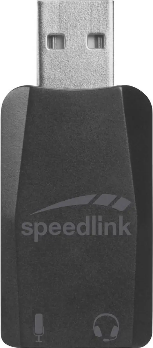 Speedlink VIGO USB Geluidskaart - Zwart