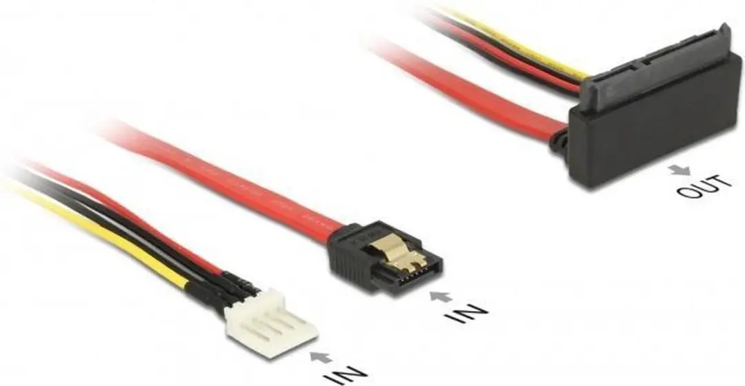 Delock Floppy naar Haakse SATA Data & Voeding Kabel 6Gbit/s