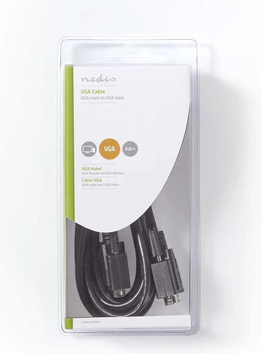 Nedis VGA-Kabel CCGB59000BK30 - 3m - Zwart