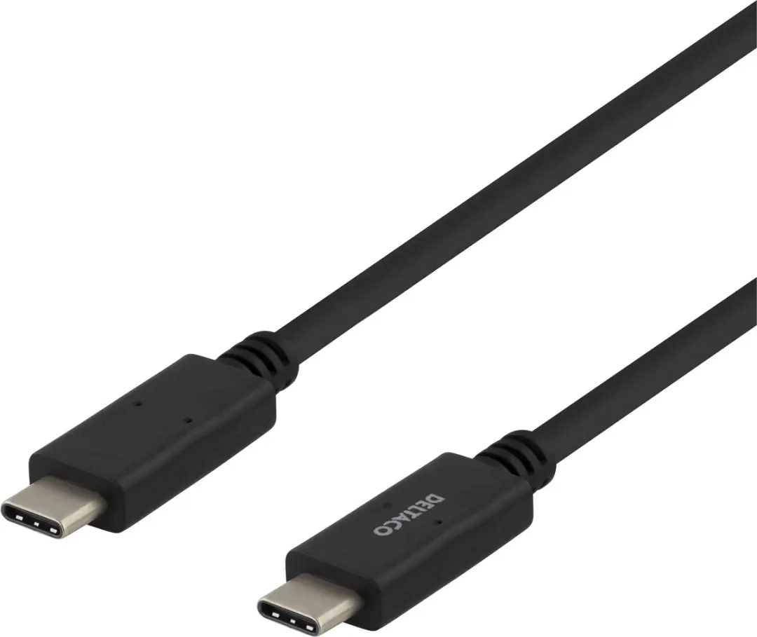 Deltaco USBC-2002M USB-C Opladerkabel 2m