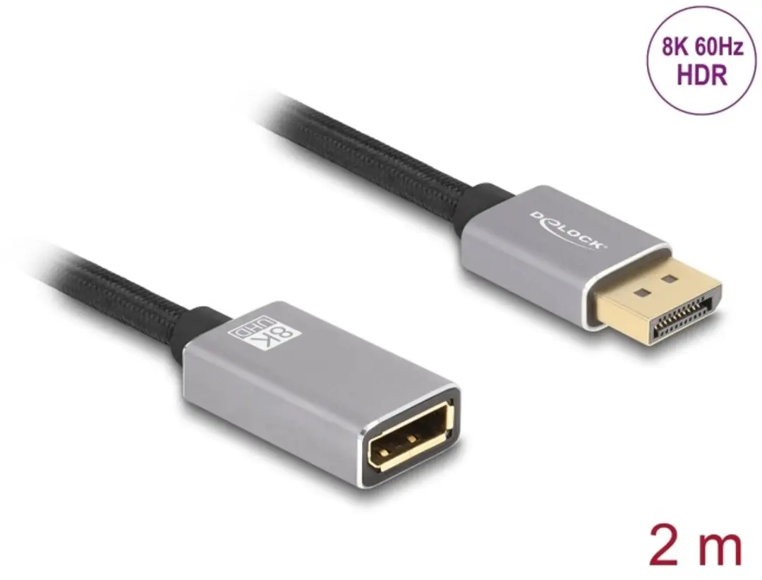 Delock DisplayPort Kabel 8K 60Hz 2m
