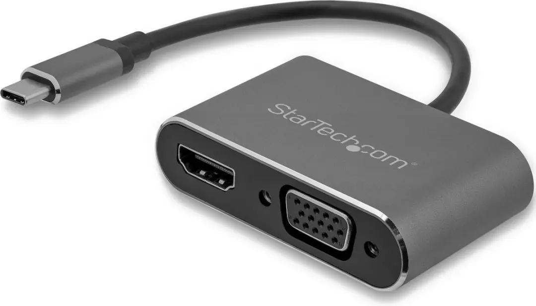 Startech USB-C naar VGA & HDMI Adapter 4K - Zwart