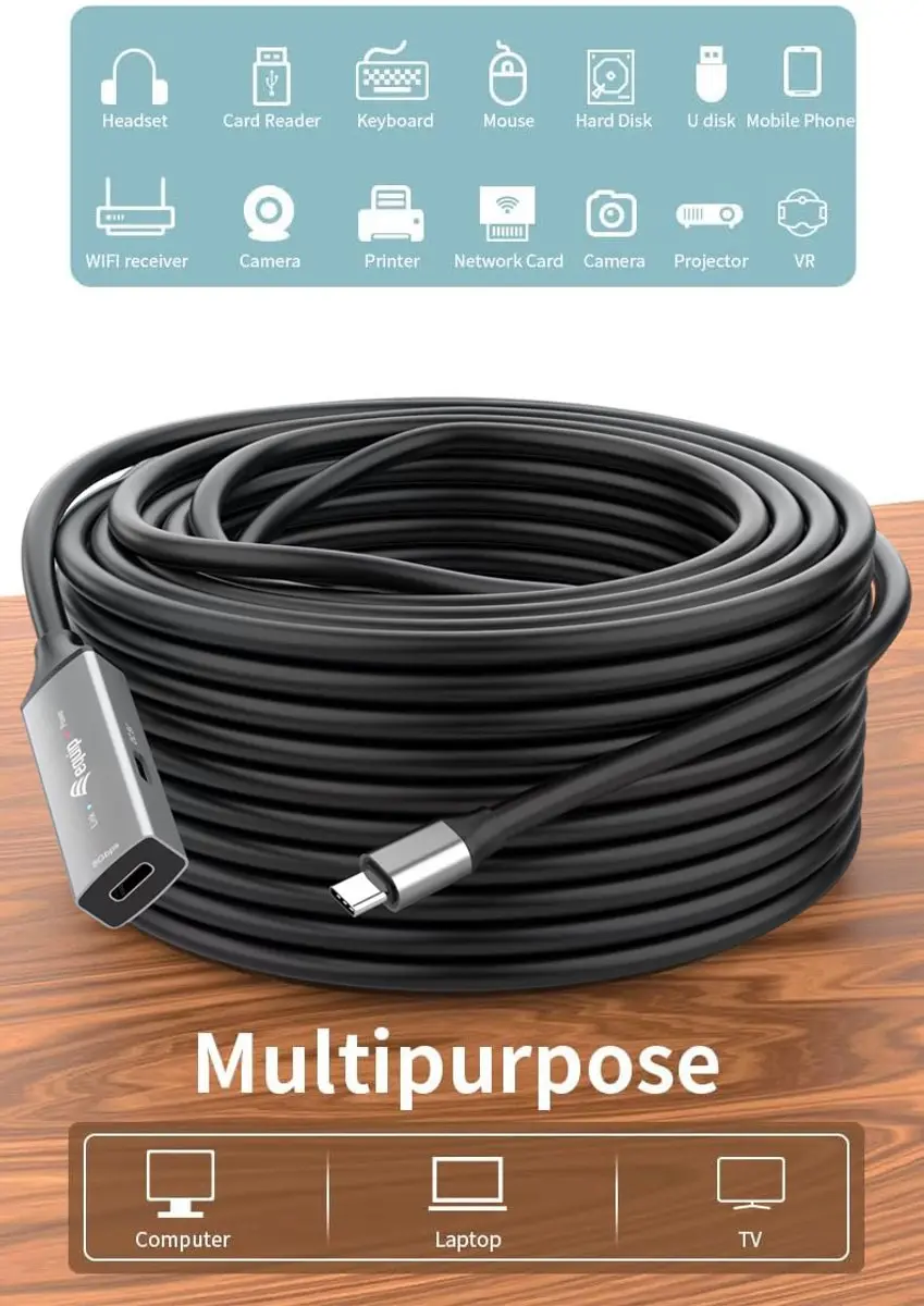 Equip 133356 USB 3.2 Gen 1 Kabel 5m - USB-C Zwart