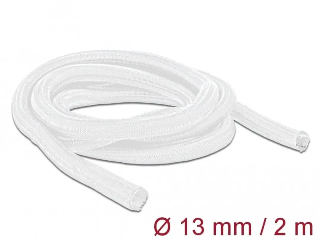Delock Gevlochten Kabelmantel 2m 13mm Wit
