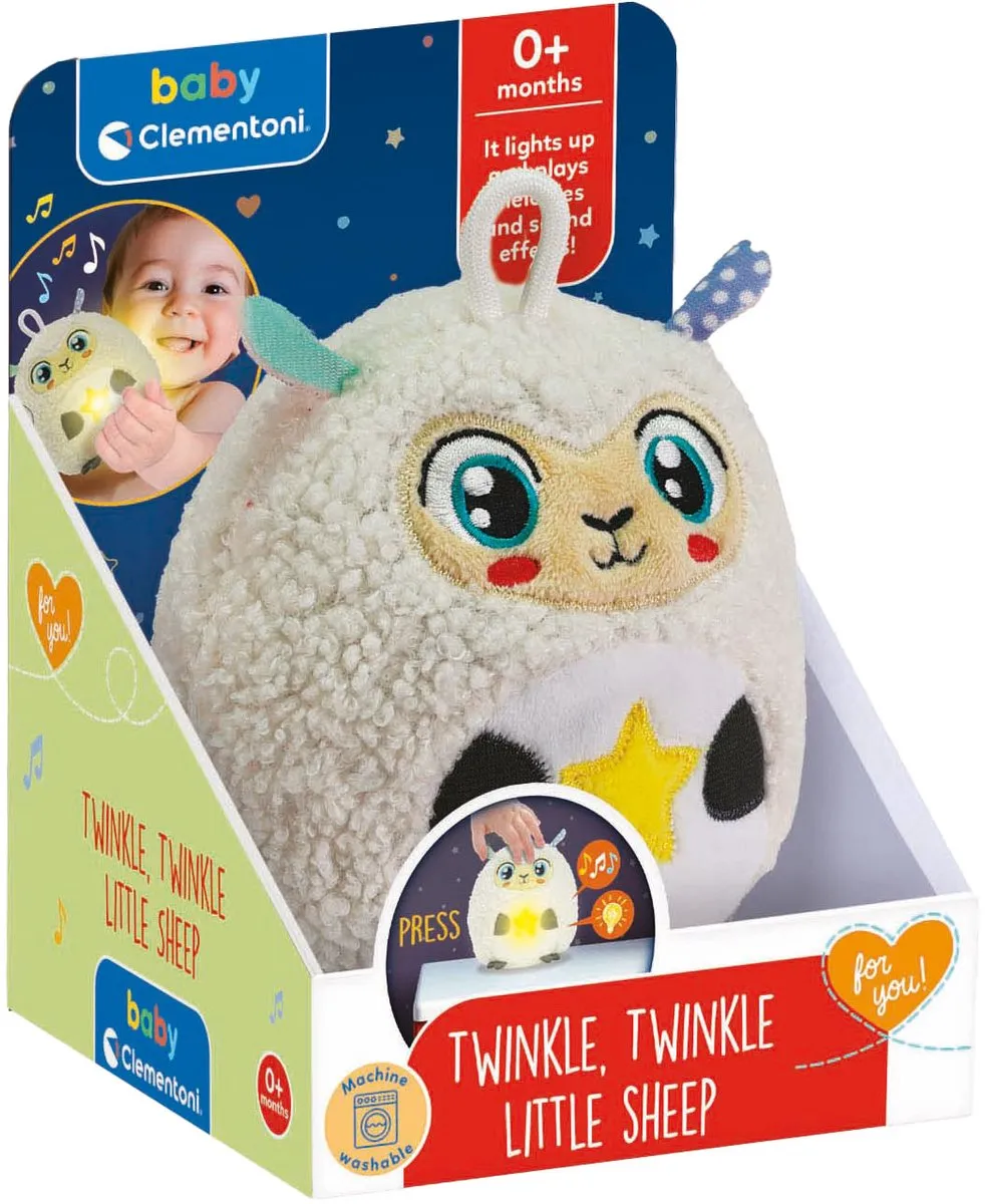 Clementoni Twinkle Twinkle Babyknuffel Nachtlampje Klein Schaapje