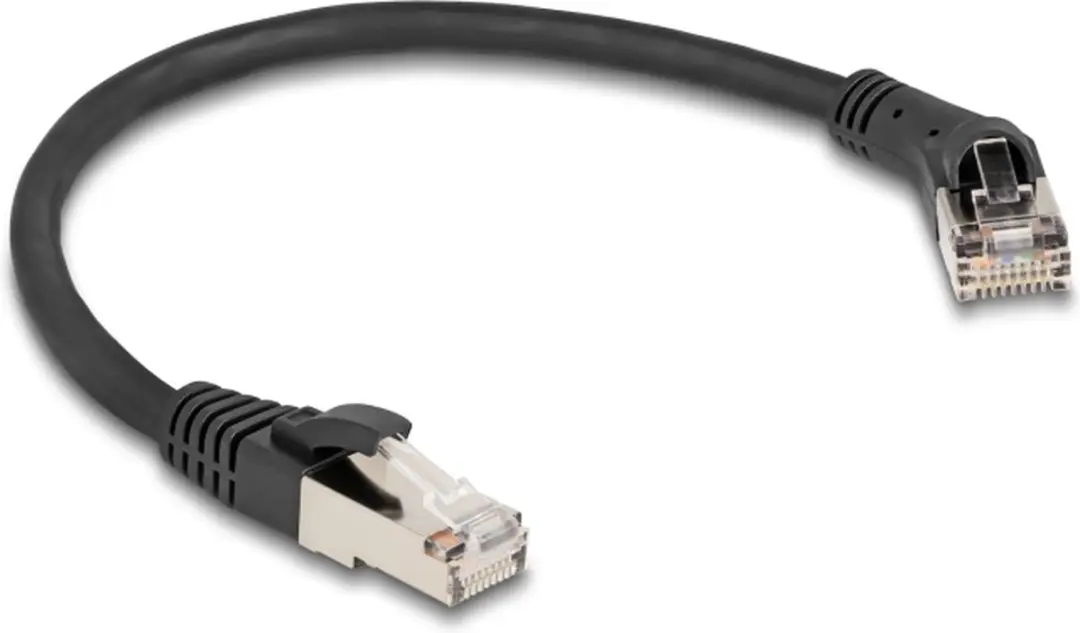 Delock Cat.8.1 RJ45 Kabel 40Gbps 0.25m - Zwart