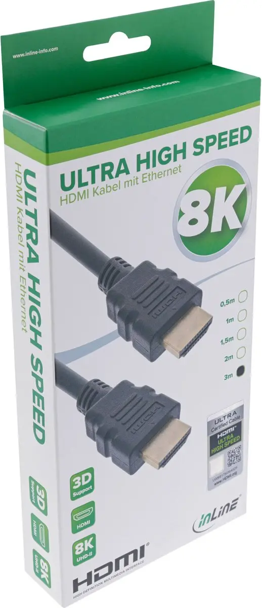 InLine 17901A HDMI Kabel 1m - Type A - Zwart