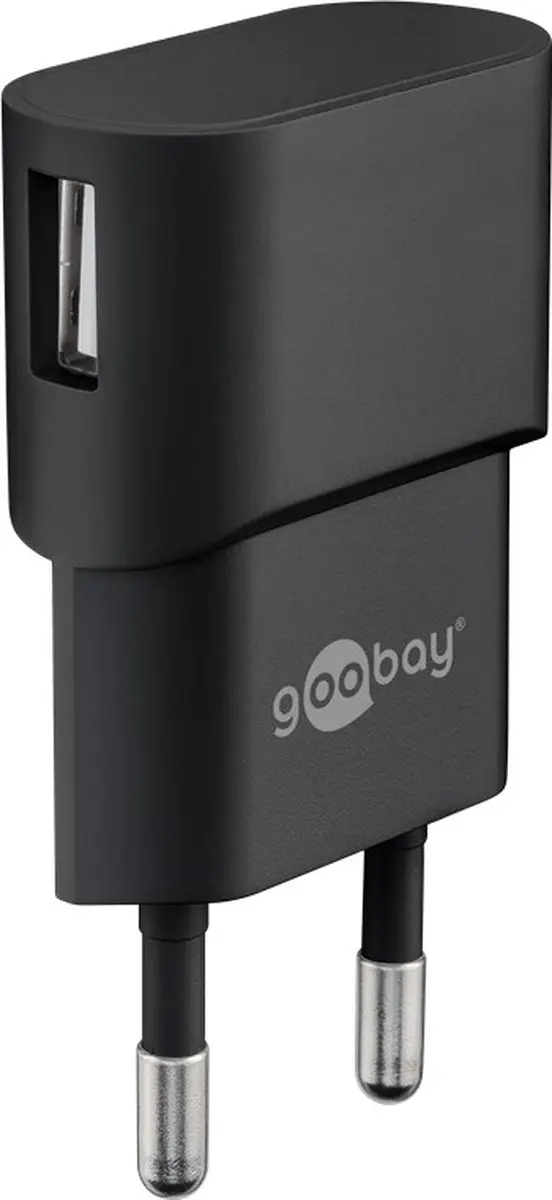 Goobay USB Lader 5W - 1m - Lightning Kabel - Zwart