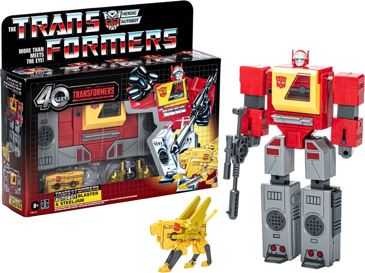 Hasbro Transformers Retro G1 Autobot Blaster & Steeljaw - Action figure toy
