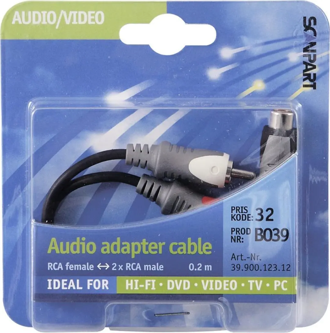 Scanpart Adapterkabel Tulp F-M 0,2m