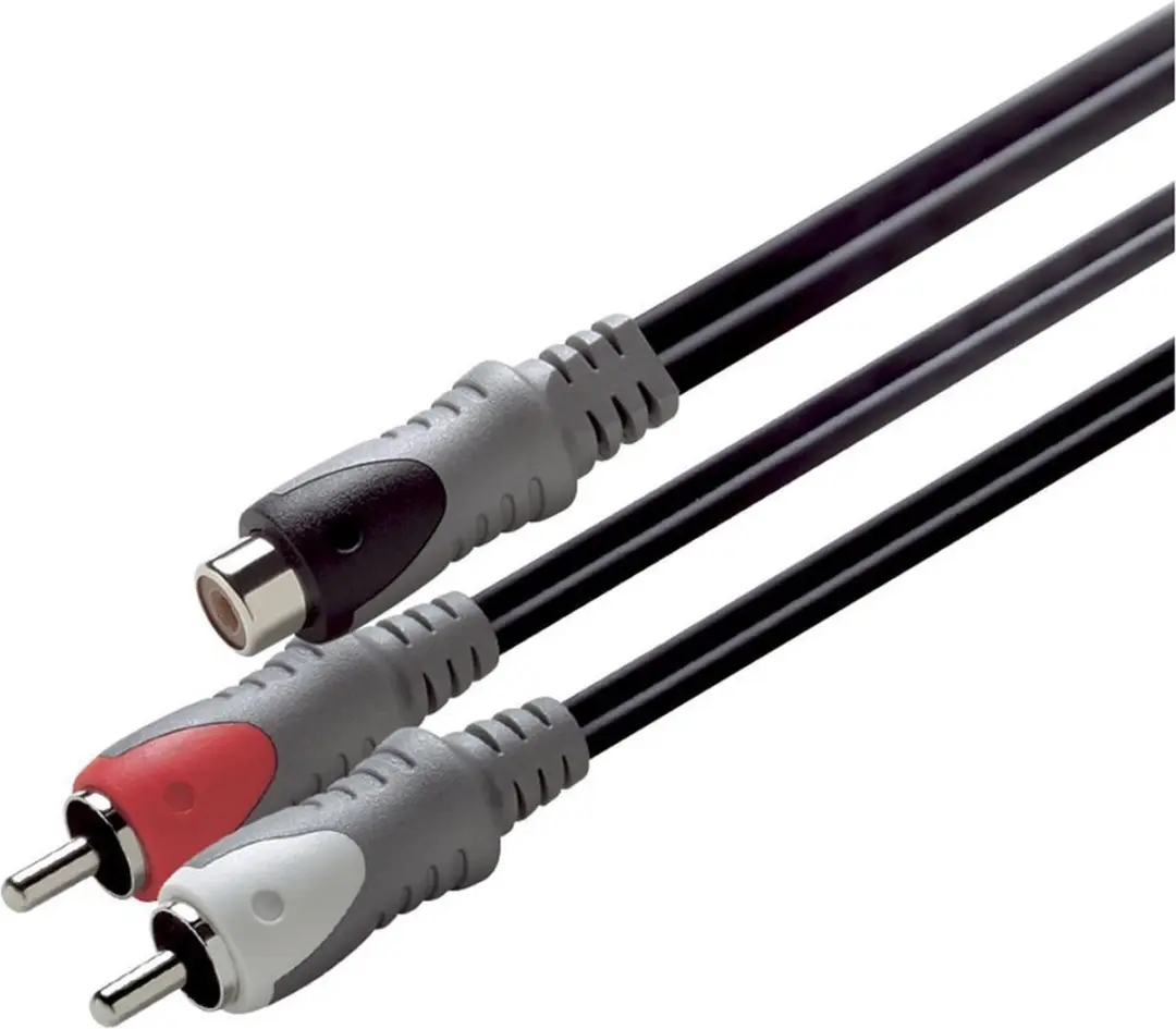 Scanpart Adapterkabel Tulp F-M 0,2m - Zwart