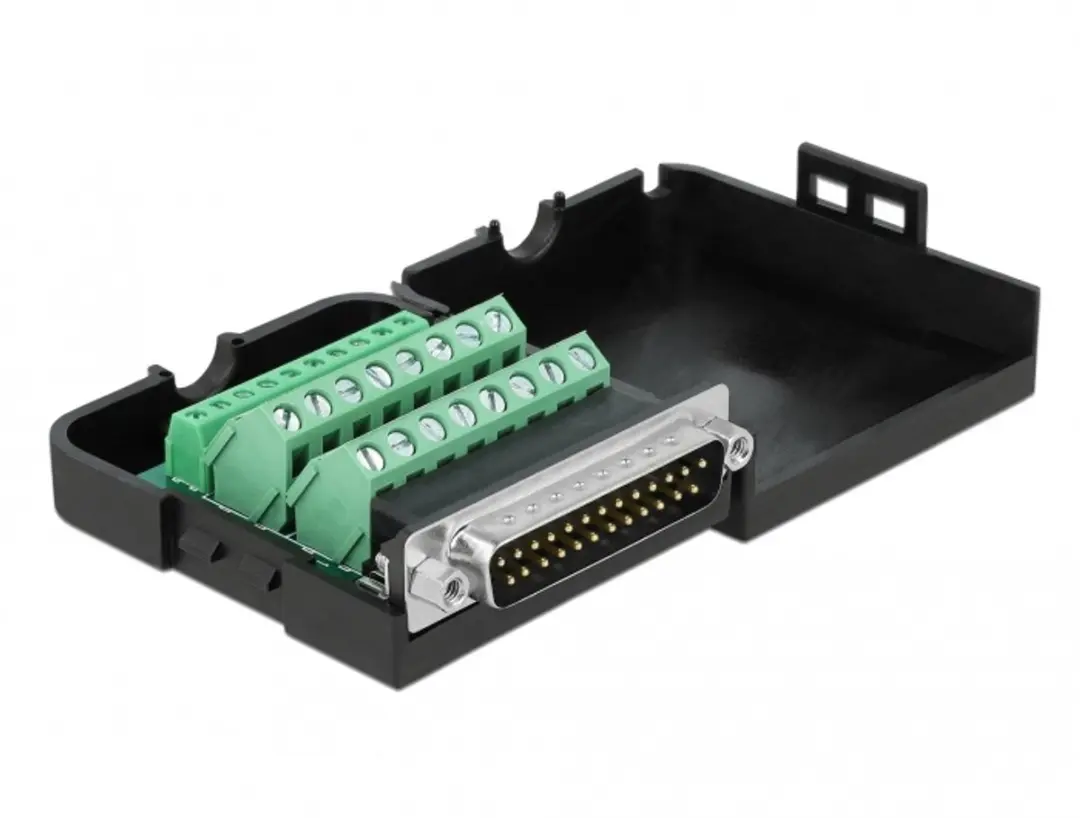 Delock D-Sub25 Male naar Terminalblok Adapter