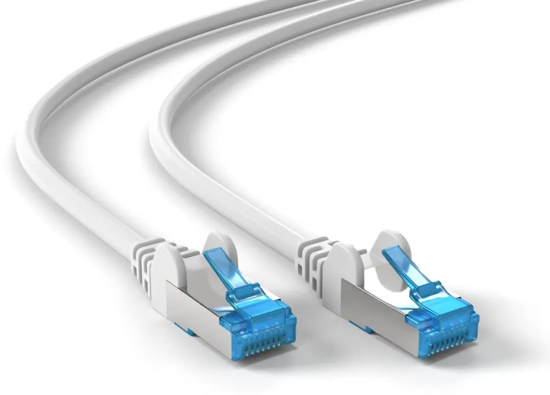 Goobay S/FTP Netwerkkabel CAT6a Wit 0,25m