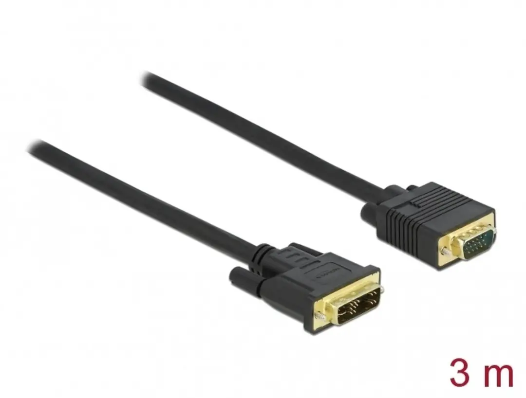 Delock DVI naar VGA Kabel 3m