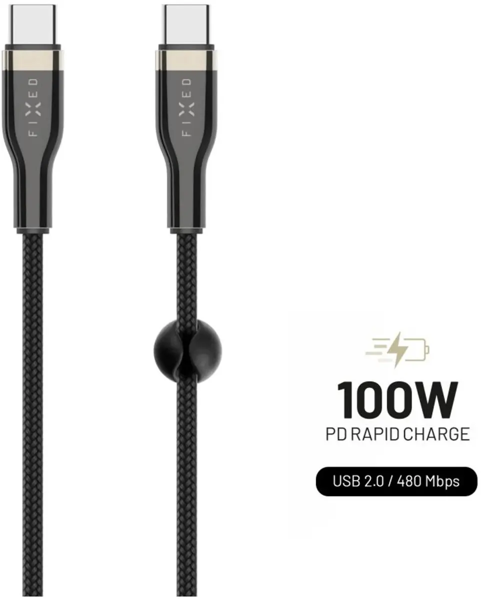 Fixed USB-C naar USB-C Kabel 100W 1,2m