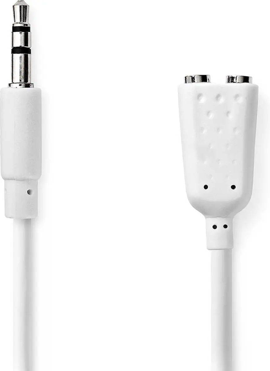 Nedis Stereo-Audiokabel 3,5mm M/F 2x - 0,20m - Wit