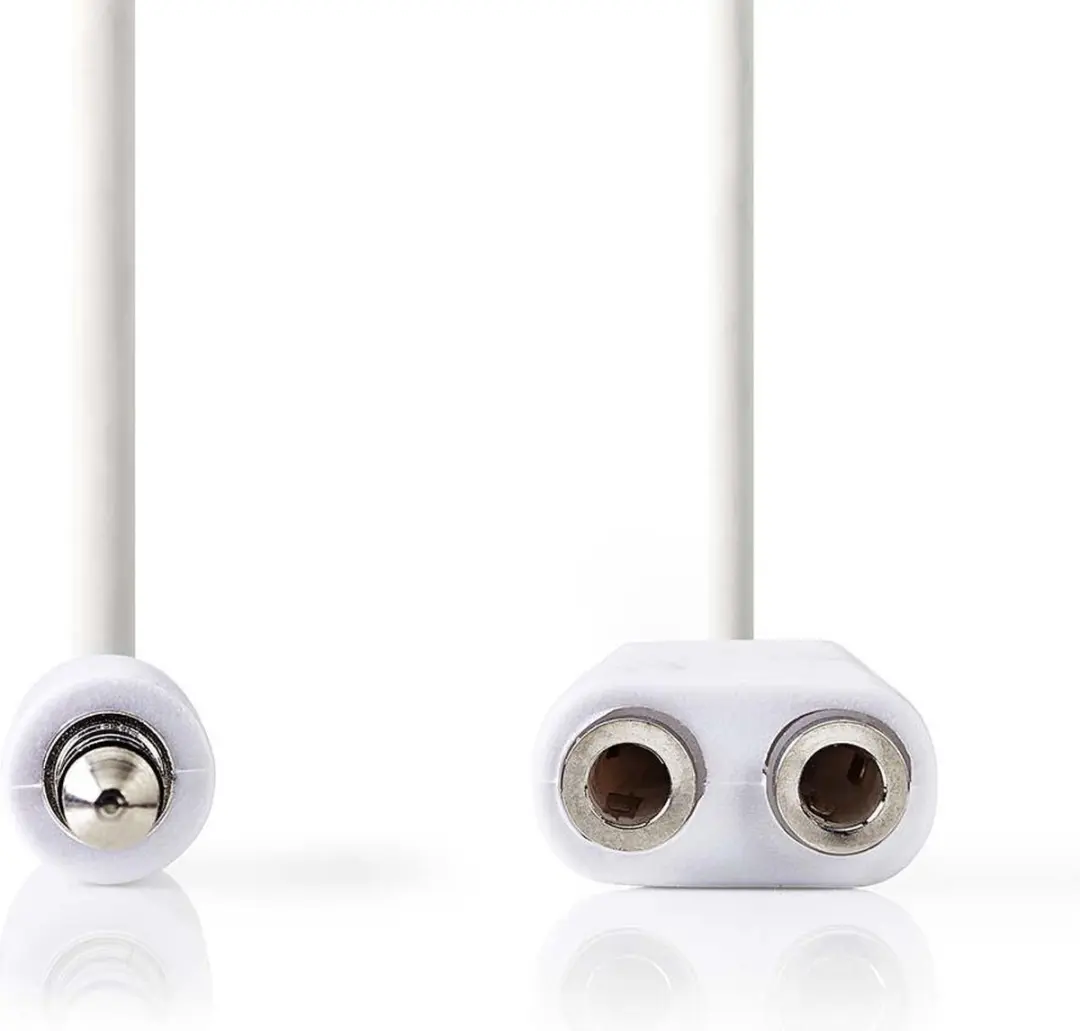 Nedis Stereo-Audiokabel 3,5mm M/F 2x - 0,20m - Wit