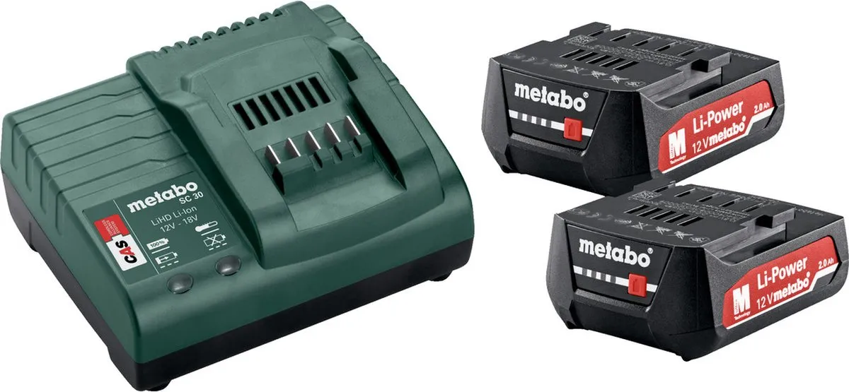 Metabo 12V 2.0Ah Accu Starterset 685300000 - 2 Stuks - afbeelding 6 van 6