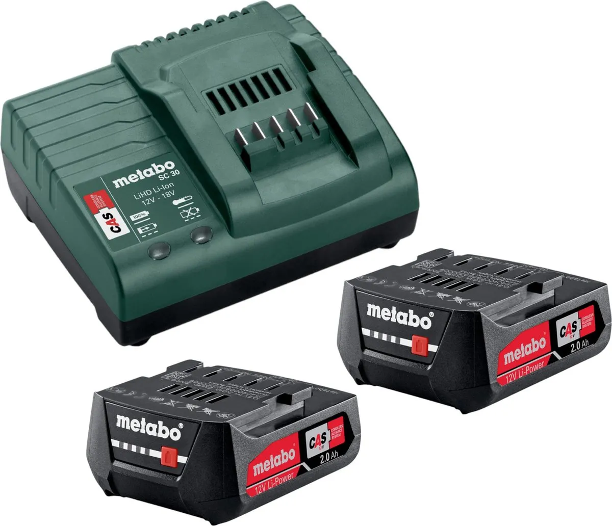 Metabo 12V 2.0Ah Accu Starterset 685300000 - 2 Stuks