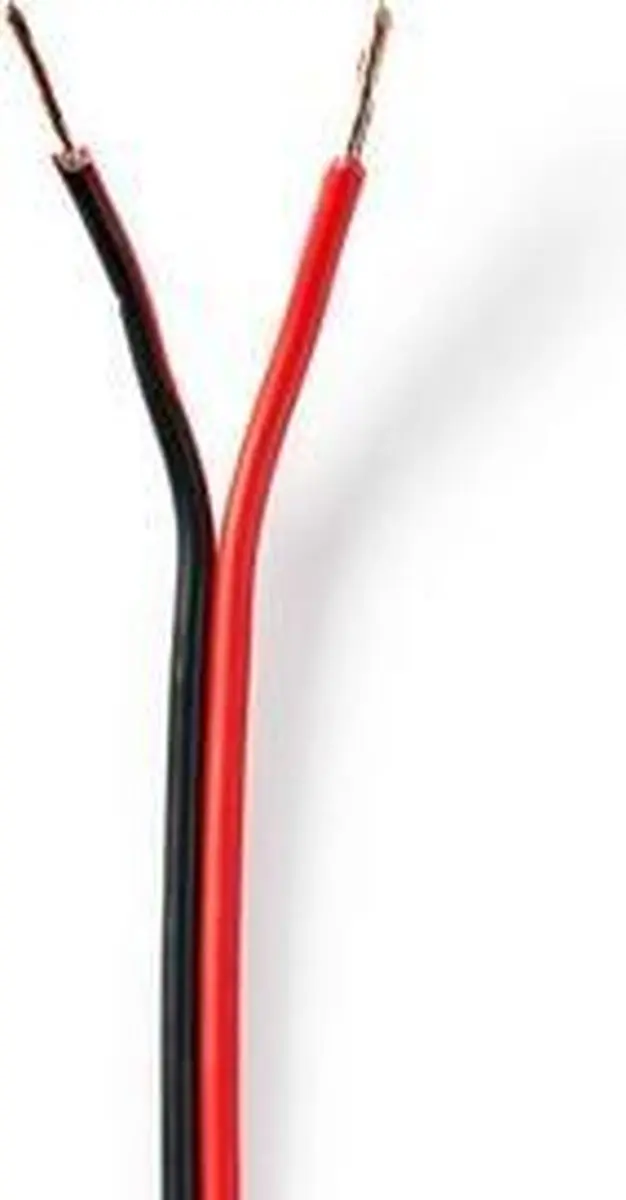 Nedis Speaker-Kabel CCA 0.75mm² 100m - Rood/Zwart
