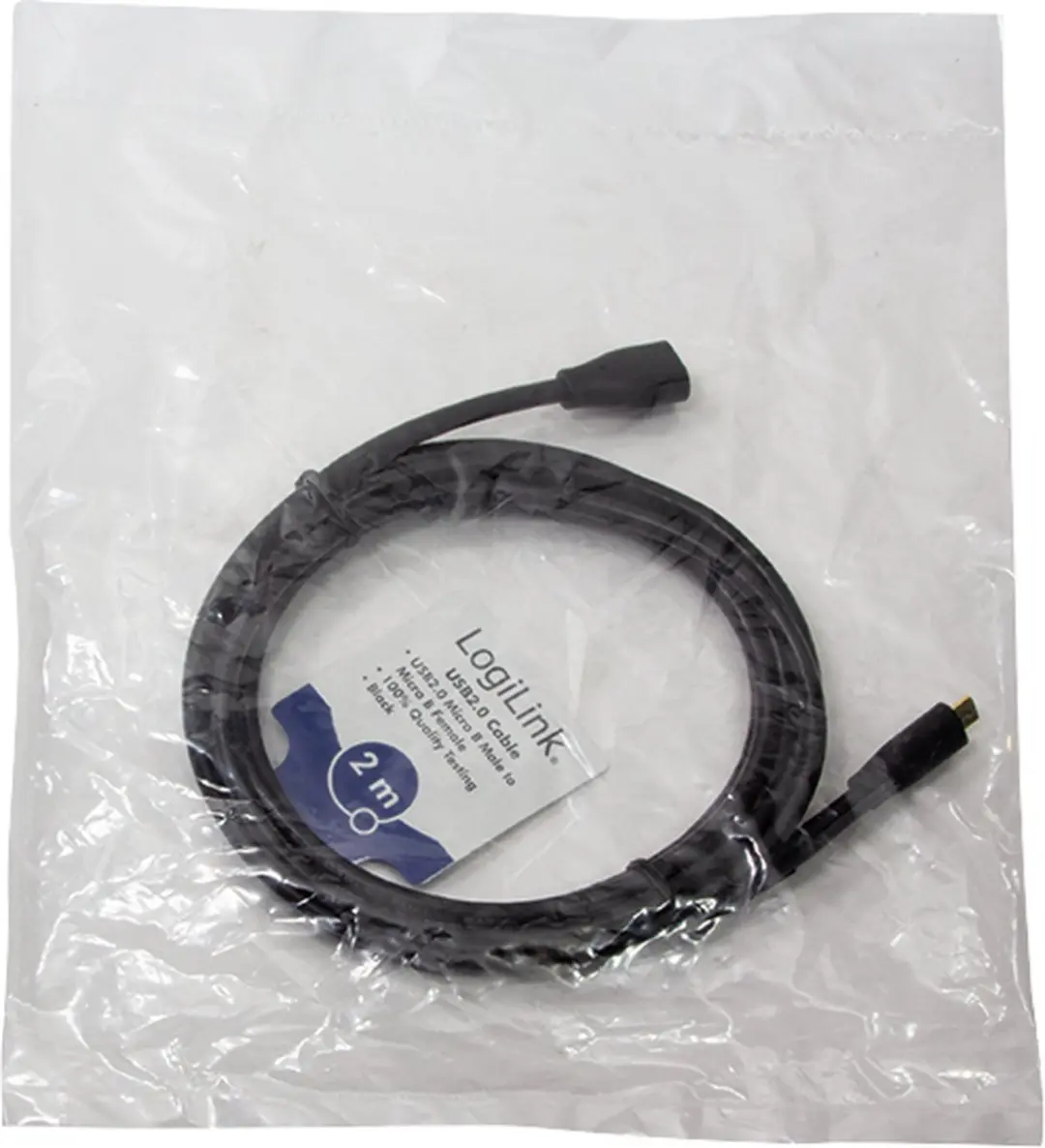 Logilink CU0123 USB 2.0 Kabel Micro-USB B - 2m - Zwart