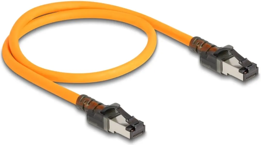 Delock RJ45 Netwerkkabel 80405 - Cat.6A S/FTP 1m - Oranje